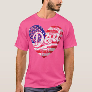 Camiseta Hombres Patriotas Bandera Estadounidense Corazón T