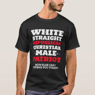 Camiseta Hombres Patriotas Cristianos Republicanos y Blanco