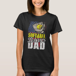 Camiseta Hombres Patrióticos Bono De Softbol Papá 4 De Juli