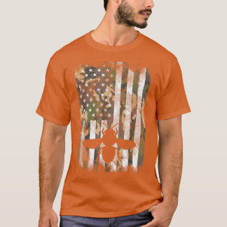 Camiseta Hombres Patrióticos Camo Americanos Bandera Estado