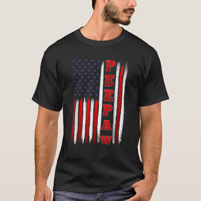 Camiseta Hombres patrióticos de la bandera estadounidense (Anverso)