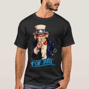 Camiseta Hombres Patrióticos Tío Sam 4 De Julio Independenc