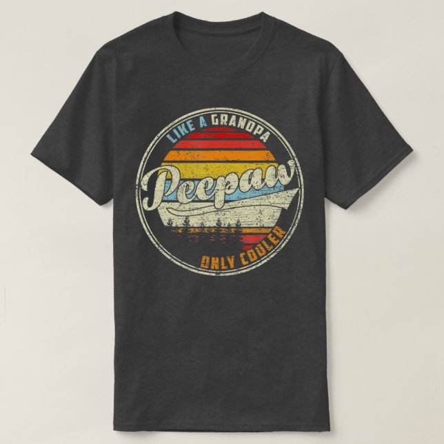 Camiseta Hombres PEEPAW como un abuelo SOLO COOLER PAPA D (Diseño del anverso)