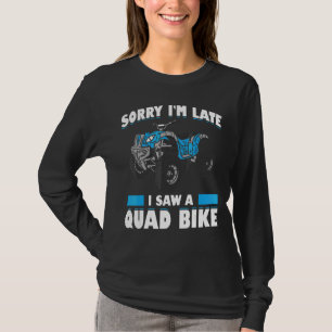 Camiseta Hombres Perdón por llegar tarde, vi una bicicleta