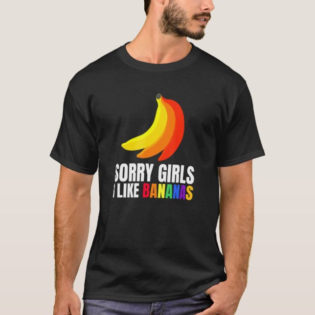 Camiseta Hombres Perdón Por Los Chicas Que Me Gustan Los Ba (Anverso)