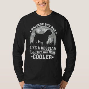 Camiseta Hombres Perro Maltés Papá Como Un Padre Común Malt