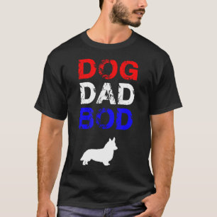 Camiseta Hombres Perro Papá Hod Corgi 4 De Julio