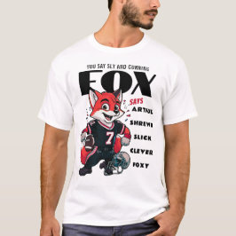 Camiseta Hombres Personalizados Foxy Fox, De Clérigo Negro 