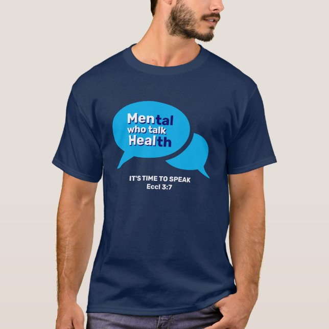 Camiseta HOMBRES personalizados QUE HABLAN DE SALUD Mental (Anverso)