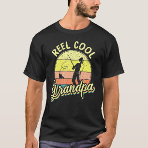 Camiseta Hombres pescador Retro Vintage Reel Guay Abuelo Fi