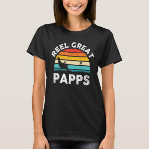 Camiseta Hombres Pescadores Carrete Grandes Papás Pesca Vin