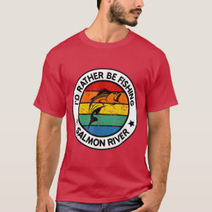 Camiseta Hombres pescando acero inoxidable Idaho Chinook de