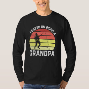 Camiseta Hombres Pescando Al Abuelo Pescador Enganchado A S