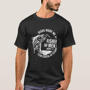 Camiseta Hombres pescando pescador cristiano día del padre