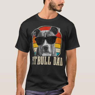 Camiseta Hombres Pitbull Dad Vintage Sungafas Graciosas Own