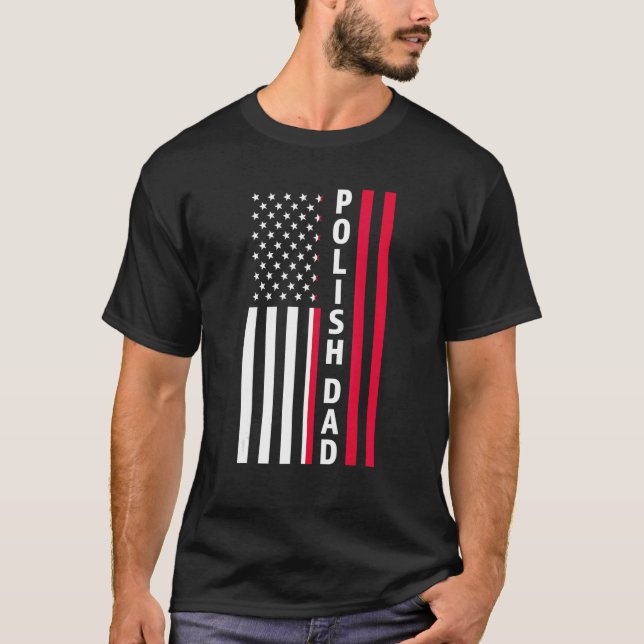 Camiseta Hombres Polonia Papá Polaco Polonia (Anverso)