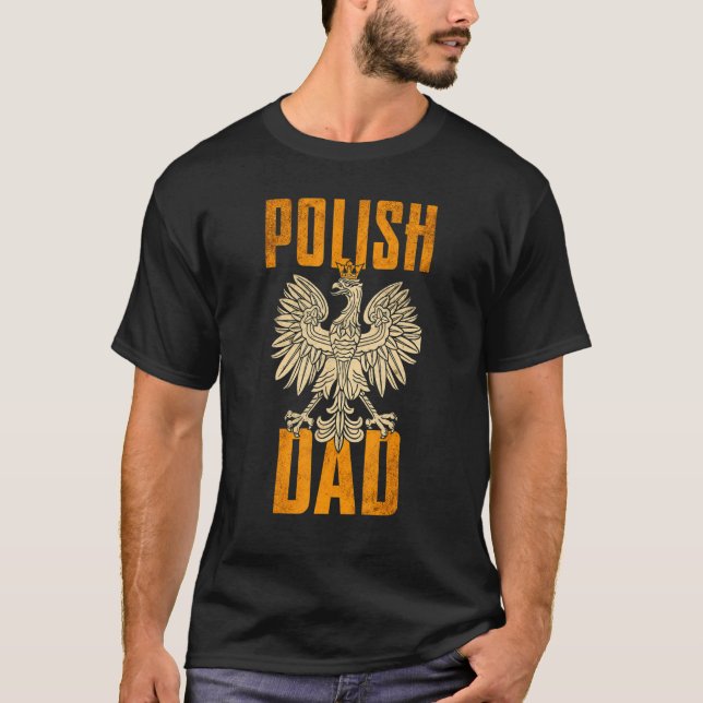 Camiseta Hombres Polski Polska Polonia Padre Polaco 2 (Anverso)