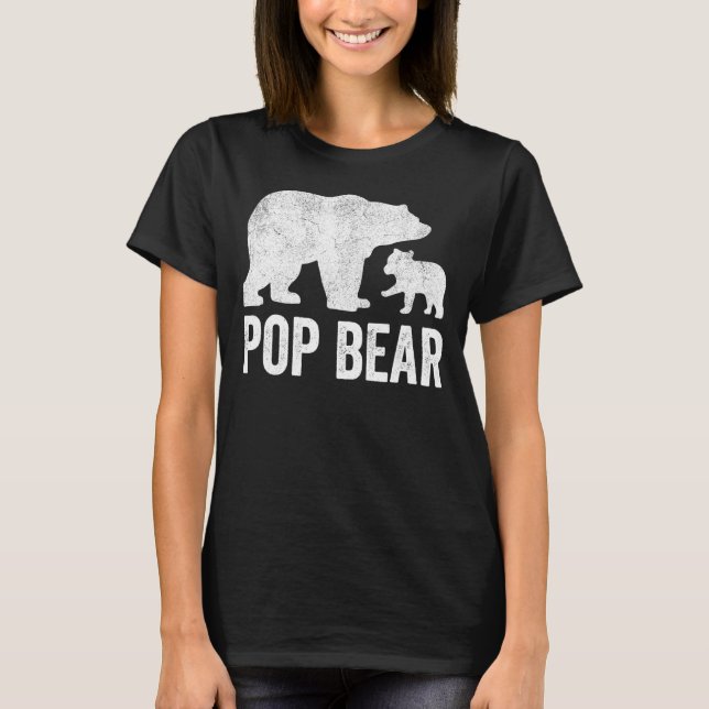 Camiseta Hombres Pop Bear Padres Día Abuela Fundadosa Cub N (Anverso)