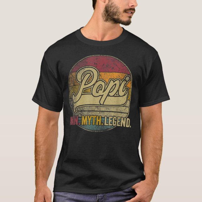Camiseta Hombres Popi Abuelo Papá Cumpleaños Día del Padre  (Anverso)