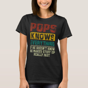 Camiseta Hombres Pops Conoce Todo Lo Que Vintage Pops Dad
