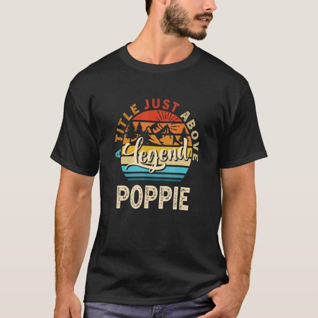 Camiseta Hombres Por Padres Día Poppie Un Título Justo Por  (Anverso)