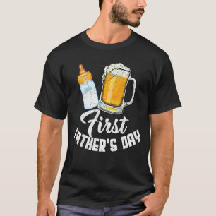 Camiseta Hombres Primeros Padres Día Cerveza Beber Papi