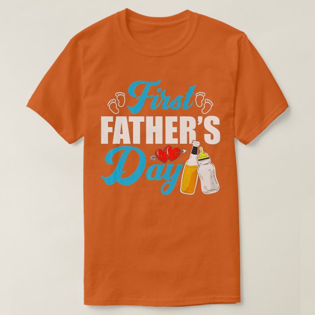 Camiseta Hombres Primeros Padres Día Cerveza Beber Papi (Diseño del anverso)