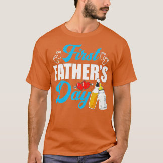 Camiseta Hombres Primeros Padres Día Cerveza Beber Papi