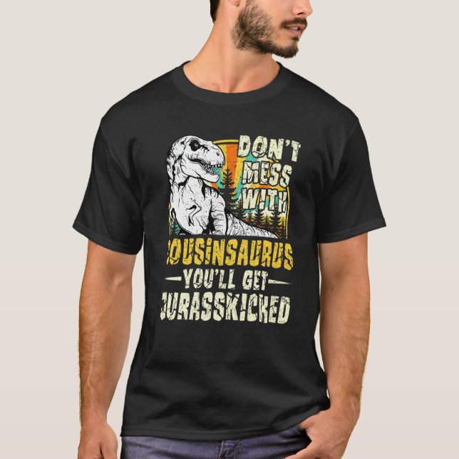 Camiseta Hombres Primo Rex Saurus Papasaurus Dinosaurios Ho (Anverso)