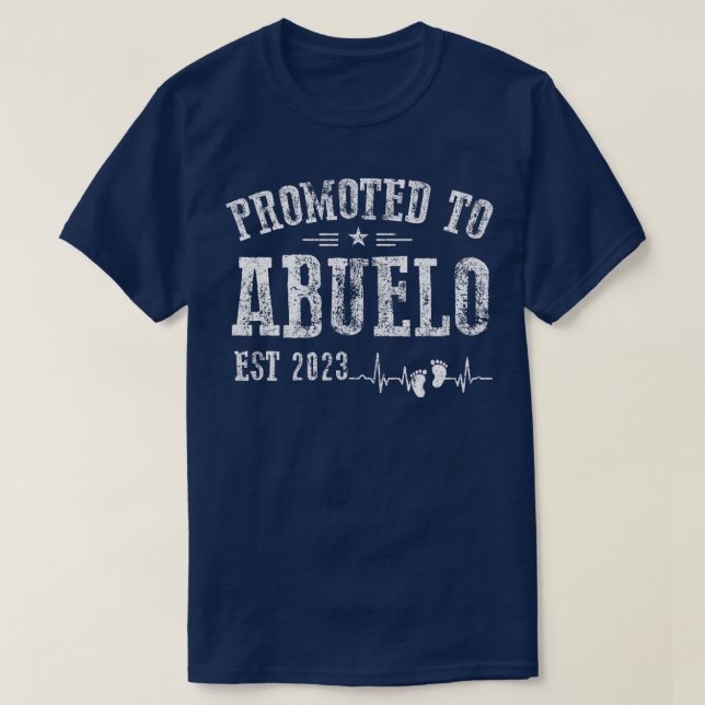 Camiseta Hombres Promocionados A Abuelo Est 2023 Embarazo (Diseño del anverso)