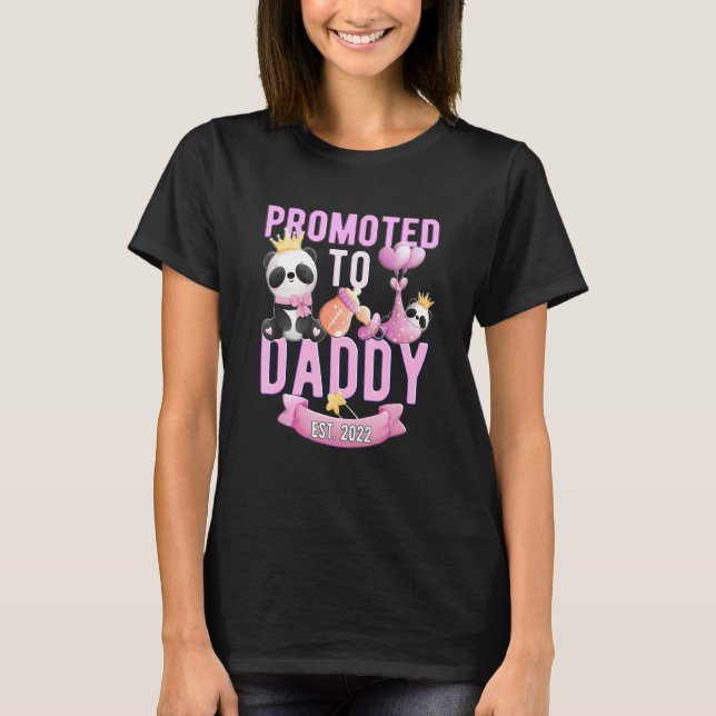Camiseta Hombres Promocionados A Daddy 2022 Baby Girl Resve (Anverso)