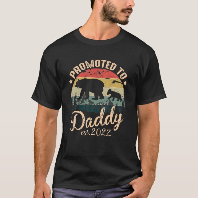 Camiseta Hombres Promocionados A Daddy Est 2022 Retro Vinta (Anverso)