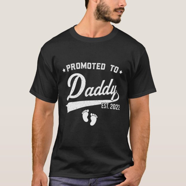 Camiseta Hombres Promocionados A Daddy Est. Nuevo Padre Pri (Anverso)
