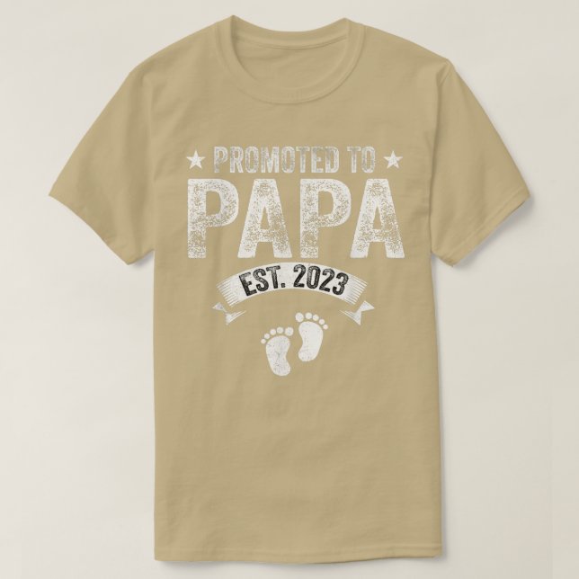 Camiseta Hombres Promocionados A Papa Est 2023 Gracioso Nue (Diseño del anverso)