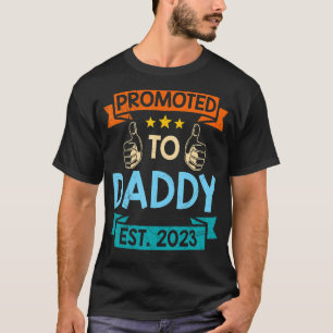 Camiseta Hombres Promocionados A Papi 2023 Esperante Papá 2