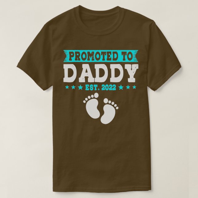 Camiseta Hombres Promocionados A Papi Est 2022 Primer Padre (Diseño del anverso)