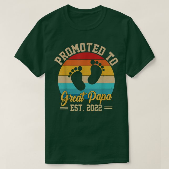 Camiseta Hombres promocionados a un embarazo gracioso 2022 (Diseño del anverso)