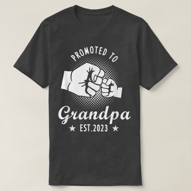 Camiseta Hombres Promocionados Al Abuelo Est 2023, Embarazo (Diseño del anverso)