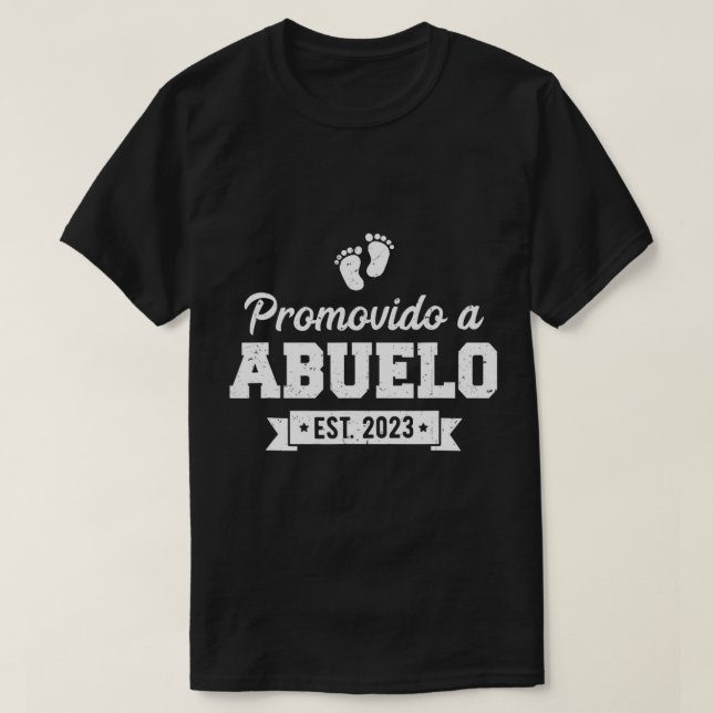 Camiseta Hombres promovido a Abuelo 2023, baile del abuelo  (Diseño del anverso)
