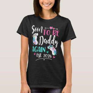 Camiseta Hombres pronto serán papá de nuevo 2026 día de la