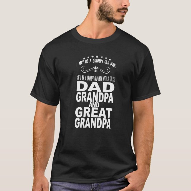 Camiseta Hombres, Puedo Ser Un Viejo Gruñón, Pero Soy Un G  (Anverso)