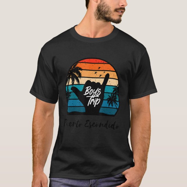 Camiseta Hombres Puerto Escondido México Viaje coincidiendo (Anverso)