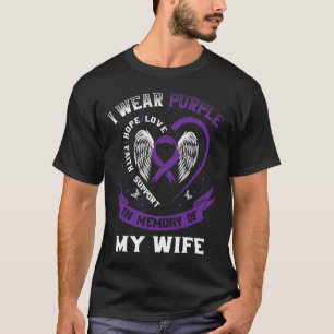 Camiseta Hombres Púrpura En Memoria Del Cáncer Pancreático
