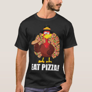 Camiseta Hombres que adoran a Turquía comen una pizza Thank