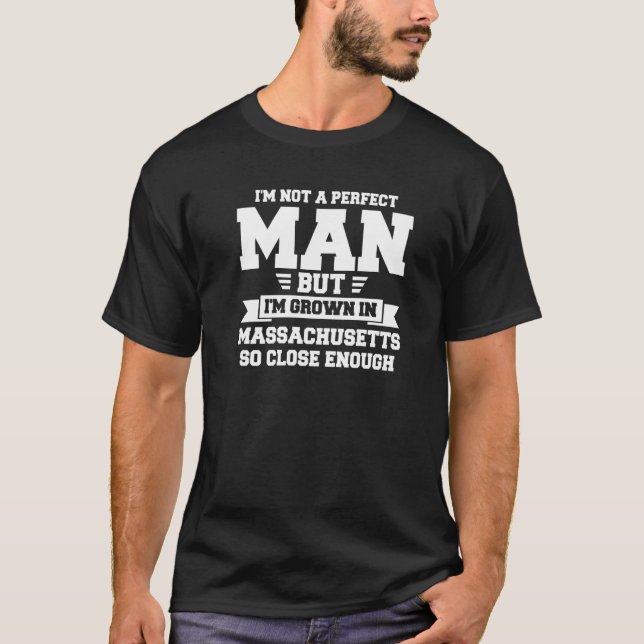 Camiseta Hombres que crecí en Massachusetts (Anverso)