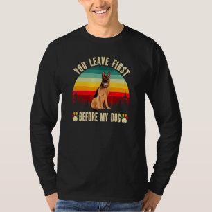 Camiseta Hombres que dejas primero antes de que mi perro pa