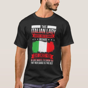 Camiseta Hombres Que Esta Dama Italiana Invita A Cenar En B