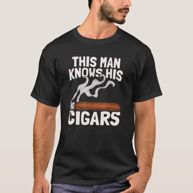 Camiseta Hombres que este hombre conoce a sus cigarrillos C (Anverso)