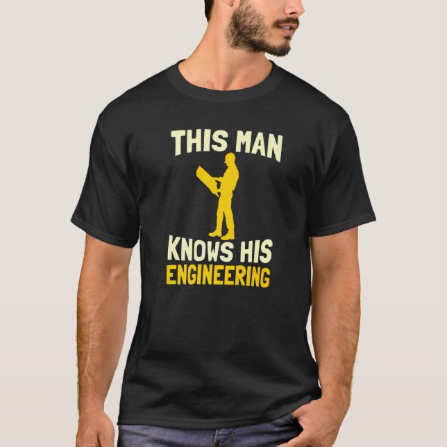 Camiseta Hombres Que Este Hombre Conoce Su Motor Civil De I (Anverso)