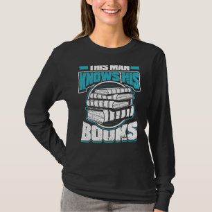 Camiseta Hombres que este hombre conoce sus libros Gusano d
